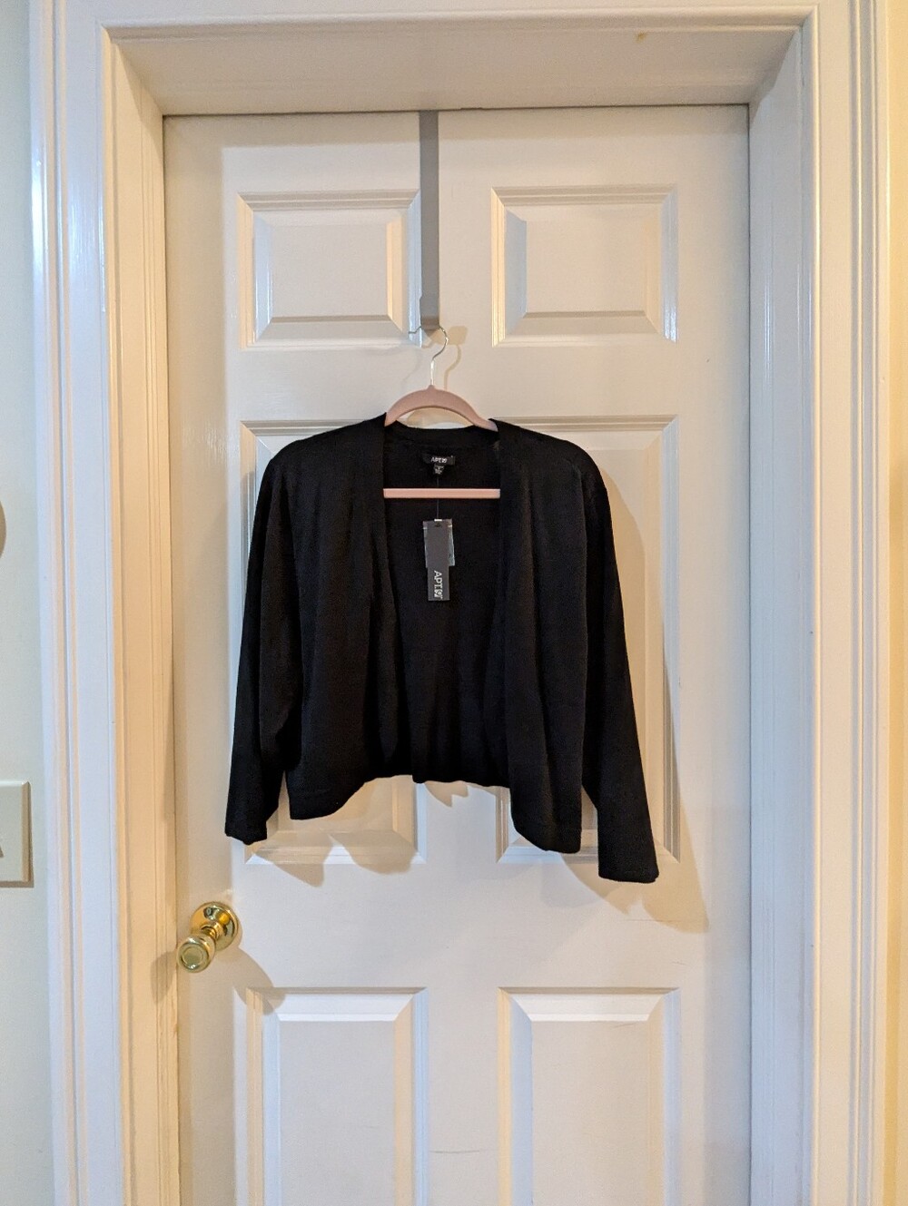 NEW Apt. 9 Black Open-Front Women's Sweater Cardigan. Size 1X